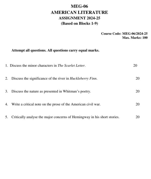 meg-06 solved assignment 2024-25