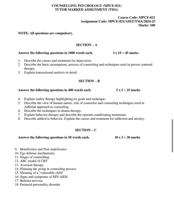 IGNOU MPCE-21 SOLVED ASSIGNMENT 2024-25