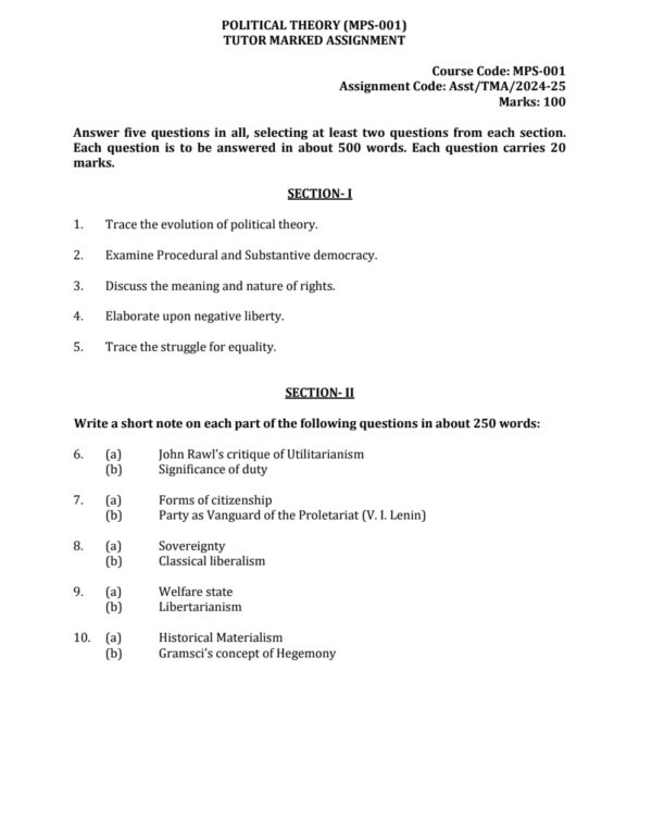 mps-01 solved assignmet 2024-25