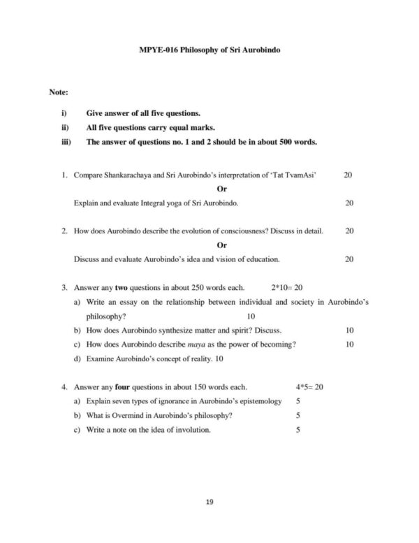 IGNOU MPYE-016 SOLVED ASSIGNMENT 2024-25