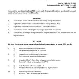 mpse-13 solved assignment 2024-25