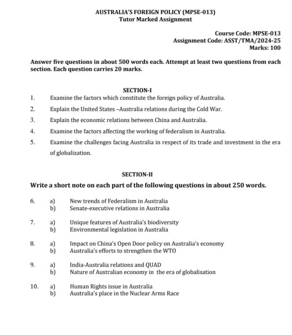 mpse-13 solved assignment 2024-25