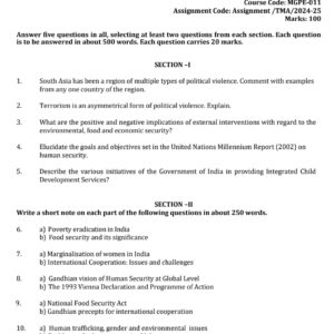 mgpe-11 solved assignment 2024-25