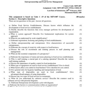 mfn-07 solved assignment 2024-25