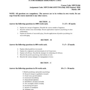 IGNOU MPCE-46 SOLVED ASSIGNMENT 2025-26