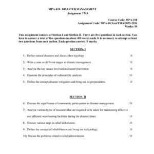 IGNOU MPA-018 SOLVED ASSIGNMENT 2025-26 ENGLISH